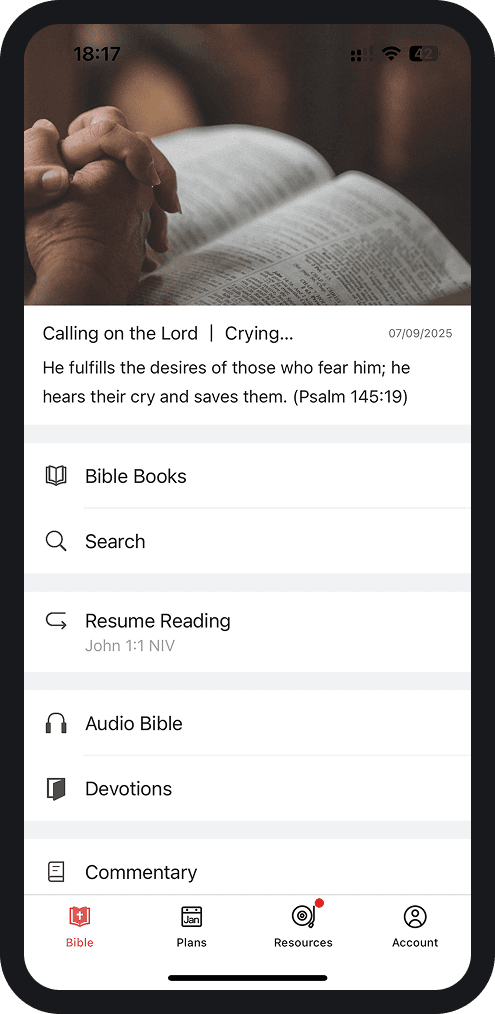 App Screenshot homepage